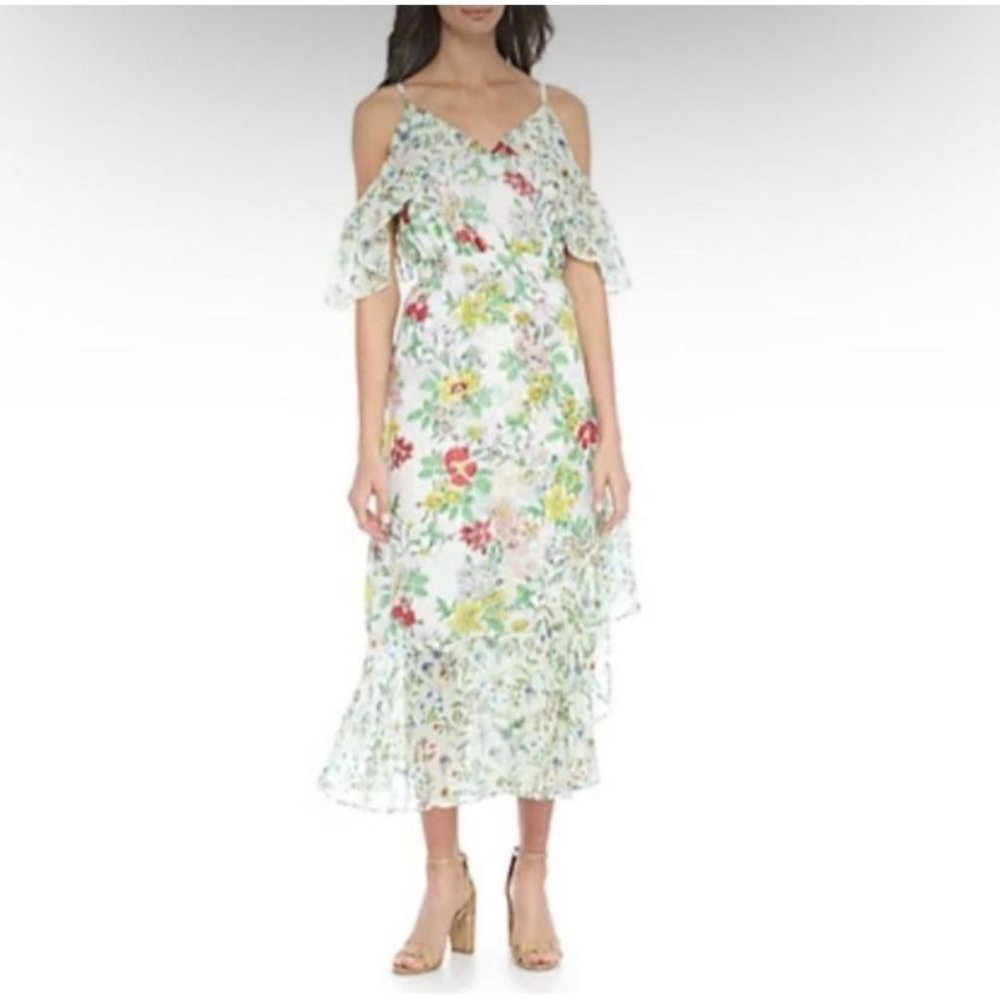 Nanette Lepore 'Marshmallow' Print Floral Bella Donna Off the Shoulder Dress 14